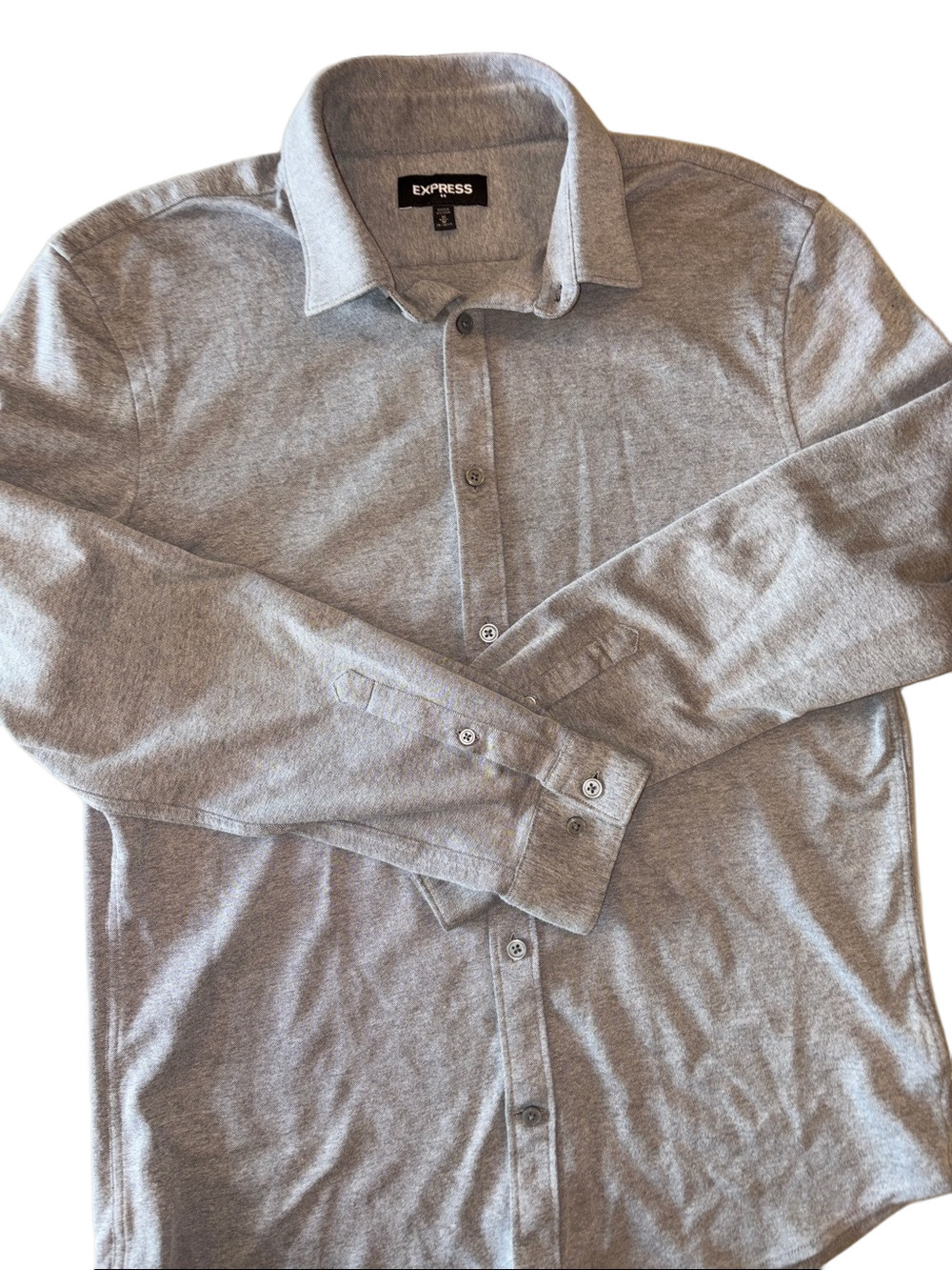 Express Woman’s Medium Grey Long Sleeve Button Down Soft Shirt